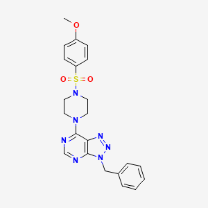 molecular formula C22H23N7O3S B6548773 1-{3-benzyl-3H-[1,2,3]triazolo[4,5-d]pyrimidin-7-yl}-4-(4-methoxybenzenesulfonyl)piperazine CAS No. 946286-74-4