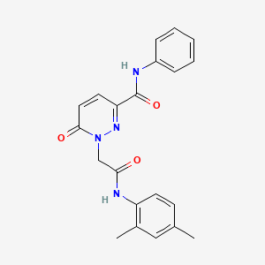 molecular formula C21H20N4O3 B6548784 1-{[(2,4-dimethylphenyl)carbamoyl]methyl}-6-oxo-N-phenyl-1,6-dihydropyridazine-3-carboxamide CAS No. 946207-77-8