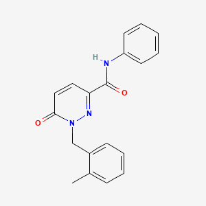 molecular formula C19H17N3O2 B6548813 1-[(2-methylphenyl)methyl]-6-oxo-N-phenyl-1,6-dihydropyridazine-3-carboxamide CAS No. 946207-88-1
