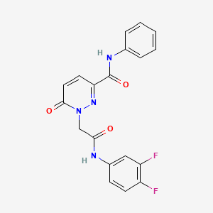 molecular formula C19H14F2N4O3 B6548821 1-{[(3,4-difluorophenyl)carbamoyl]methyl}-6-oxo-N-phenyl-1,6-dihydropyridazine-3-carboxamide CAS No. 946317-02-8