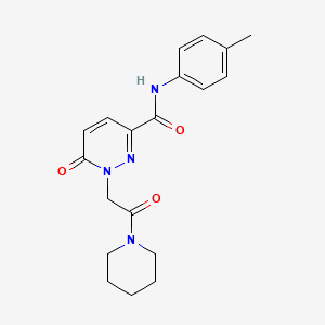 molecular formula C19H22N4O3 B6548834 N-(4-methylphenyl)-6-oxo-1-[2-oxo-2-(piperidin-1-yl)ethyl]-1,6-dihydropyridazine-3-carboxamide CAS No. 946287-81-6