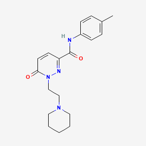 molecular formula C19H24N4O2 B6548838 N-(4-methylphenyl)-6-oxo-1-[2-(piperidin-1-yl)ethyl]-1,6-dihydropyridazine-3-carboxamide CAS No. 946317-30-2