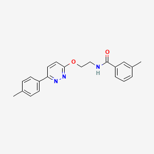 molecular formula C21H21N3O2 B6548841 3-methyl-N-(2-{[6-(4-methylphenyl)pyridazin-3-yl]oxy}ethyl)benzamide CAS No. 946317-62-0