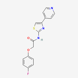 2-(4-fluorophenoxy)-N-[4-(pyridin-4-yl)-1,3-thiazol-2-yl]acetamide