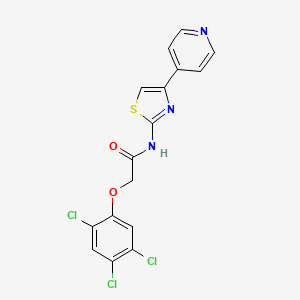 molecular formula C16H10Cl3N3O2S B6548854 N-[4-(pyridin-4-yl)-1,3-thiazol-2-yl]-2-(2,4,5-trichlorophenoxy)acetamide CAS No. 946226-14-8