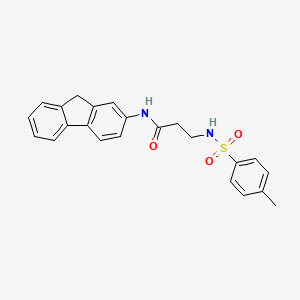 molecular formula C23H22N2O3S B6548866 N-(9H-fluoren-2-yl)-3-(4-methylbenzenesulfonamido)propanamide CAS No. 1021208-41-2