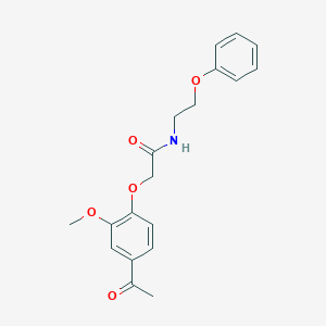 molecular formula C19H21NO5 B6548881 2-(4-acetyl-2-methoxyphenoxy)-N-(2-phenoxyethyl)acetamide CAS No. 1105227-28-8