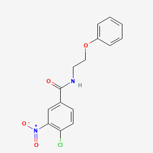 molecular formula C15H13ClN2O4 B6548886 4-chloro-3-nitro-N-(2-phenoxyethyl)benzamide CAS No. 1105226-81-0