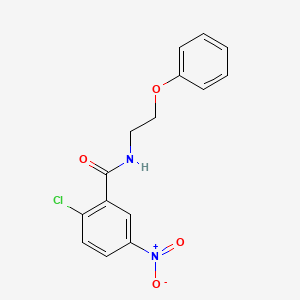 molecular formula C15H13ClN2O4 B6548890 2-chloro-5-nitro-N-(2-phenoxyethyl)benzamide CAS No. 1105208-86-3