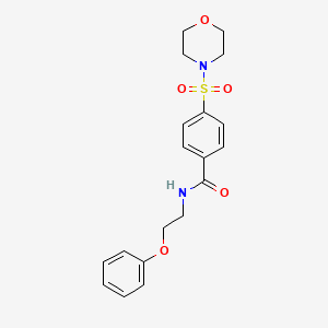 molecular formula C19H22N2O5S B6548897 4-(morpholine-4-sulfonyl)-N-(2-phenoxyethyl)benzamide CAS No. 1105226-69-4