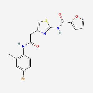 molecular formula C17H14BrN3O3S B6548909 N-(4-{[(4-bromo-2-methylphenyl)carbamoyl]methyl}-1,3-thiazol-2-yl)furan-2-carboxamide CAS No. 921865-94-3