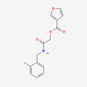 molecular formula C15H15NO4 B6548914 {[(2-methylphenyl)methyl]carbamoyl}methyl furan-3-carboxylate CAS No. 1794751-73-7