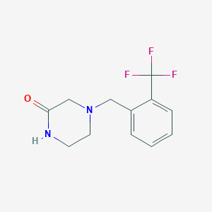 molecular formula C12H13F3N2O B6548935 4-{[2-(trifluoromethyl)phenyl]methyl}piperazin-2-one CAS No. 1794889-01-2