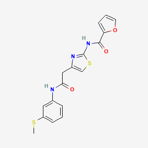 molecular formula C17H15N3O3S2 B6548940 N-[4-({[3-(methylsulfanyl)phenyl]carbamoyl}methyl)-1,3-thiazol-2-yl]furan-2-carboxamide CAS No. 921866-12-8