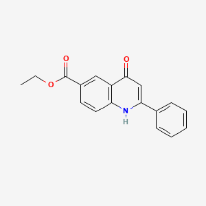 molecular formula C18H15NO3 B6548948 乙基4-氧代-2-苯基-1,4-二氢喹啉-6-羧酸盐 CAS No. 90033-86-6