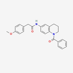 molecular formula C25H24N2O3 B6548973 N-(1-benzoyl-1,2,3,4-tetrahydroquinolin-6-yl)-2-(4-methoxyphenyl)acetamide CAS No. 1040658-99-8