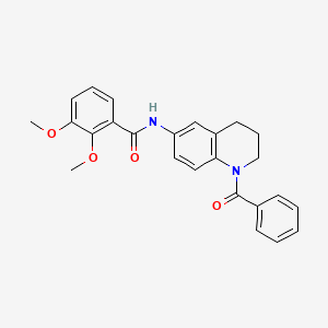 molecular formula C25H24N2O4 B6548975 N-(1-benzoyl-1,2,3,4-tetrahydroquinolin-6-yl)-2,3-dimethoxybenzamide CAS No. 1040659-04-8