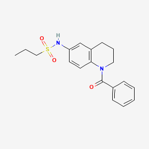 molecular formula C19H22N2O3S B6548989 N-(1-benzoyl-1,2,3,4-tetrahydroquinolin-6-yl)propane-1-sulfonamide CAS No. 1040659-29-7