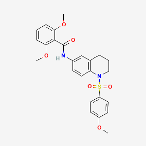 molecular formula C25H26N2O6S B6549021 2,6-dimethoxy-N-[1-(4-methoxybenzenesulfonyl)-1,2,3,4-tetrahydroquinolin-6-yl]benzamide CAS No. 1040659-73-1
