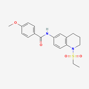 molecular formula C19H22N2O4S B6549033 N-[1-(ethanesulfonyl)-1,2,3,4-tetrahydroquinolin-6-yl]-4-methoxybenzamide CAS No. 1040659-88-8