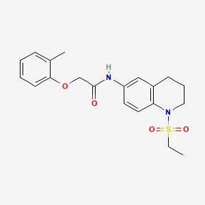 molecular formula C20H24N2O4S B6549035 N-[1-(ethanesulfonyl)-1,2,3,4-tetrahydroquinolin-6-yl]-2-(2-methylphenoxy)acetamide CAS No. 1040659-93-5