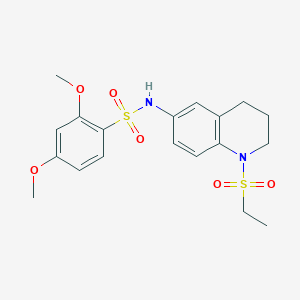 molecular formula C19H24N2O6S2 B6549093 N-[1-(ethanesulfonyl)-1,2,3,4-tetrahydroquinolin-6-yl]-2,4-dimethoxybenzene-1-sulfonamide CAS No. 1040660-95-4