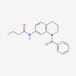 molecular formula C20H22N2O2 B6549111 N-(1-benzoyl-1,2,3,4-tetrahydroquinolin-7-yl)butanamide CAS No. 1040661-09-3