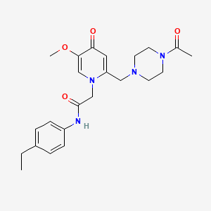 molecular formula C23H30N4O4 B6549175 2-{2-[(4-acetylpiperazin-1-yl)methyl]-5-methoxy-4-oxo-1,4-dihydropyridin-1-yl}-N-(4-ethylphenyl)acetamide CAS No. 921490-19-9