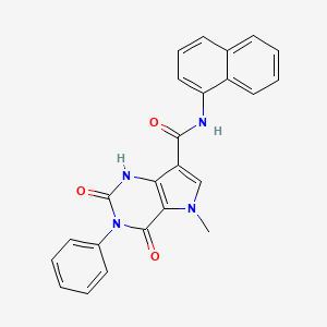 molecular formula C24H18N4O3 B6549192 5-methyl-N-(naphthalen-1-yl)-2,4-dioxo-3-phenyl-1H,2H,3H,4H,5H-pyrrolo[3,2-d]pyrimidine-7-carboxamide CAS No. 921877-39-6