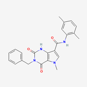 molecular formula C23H22N4O3 B6549227 3-benzyl-N-(2,5-dimethylphenyl)-5-methyl-2,4-dioxo-1H,2H,3H,4H,5H-pyrrolo[3,2-d]pyrimidine-7-carboxamide CAS No. 921854-68-4