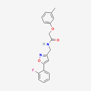 N-{[5-(2-fluorophenyl)-1,2-oxazol-3-yl]methyl}-2-(3-methylphenoxy)acetamide