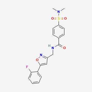 4-(dimethylsulfamoyl)-N-{[5-(2-fluorophenyl)-1,2-oxazol-3-yl]methyl}benzamide