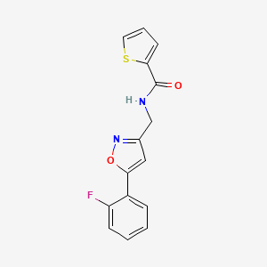 N-{[5-(2-fluorophenyl)-1,2-oxazol-3-yl]methyl}thiophene-2-carboxamide