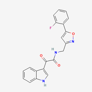 N-{[5-(2-fluorophenyl)-1,2-oxazol-3-yl]methyl}-2-(1H-indol-3-yl)-2-oxoacetamide