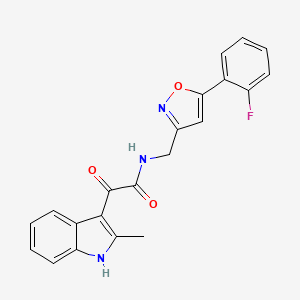 N-{[5-(2-fluorophenyl)-1,2-oxazol-3-yl]methyl}-2-(2-methyl-1H-indol-3-yl)-2-oxoacetamide