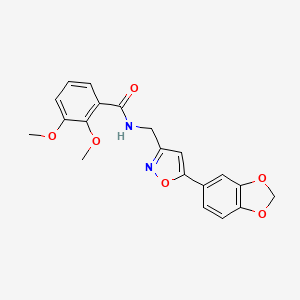 molecular formula C20H18N2O6 B6549404 N-{[5-(2H-1,3-benzodioxol-5-yl)-1,2-oxazol-3-yl]methyl}-2,3-dimethoxybenzamide CAS No. 1040639-51-7