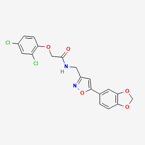 N-{[5-(2H-1,3-benzodioxol-5-yl)-1,2-oxazol-3-yl]methyl}-2-(2,4-dichlorophenoxy)acetamide