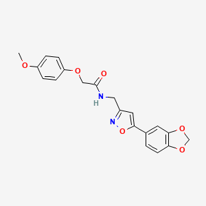 N-{[5-(2H-1,3-benzodioxol-5-yl)-1,2-oxazol-3-yl]methyl}-2-(4-methoxyphenoxy)acetamide