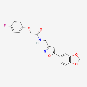 N-{[5-(2H-1,3-benzodioxol-5-yl)-1,2-oxazol-3-yl]methyl}-2-(4-fluorophenoxy)acetamide