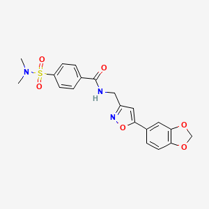 N-{[5-(2H-1,3-benzodioxol-5-yl)-1,2-oxazol-3-yl]methyl}-4-(dimethylsulfamoyl)benzamide