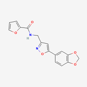 N-{[5-(2H-1,3-benzodioxol-5-yl)-1,2-oxazol-3-yl]methyl}furan-2-carboxamide