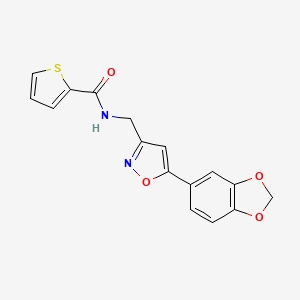 N-{[5-(2H-1,3-benzodioxol-5-yl)-1,2-oxazol-3-yl]methyl}thiophene-2-carboxamide