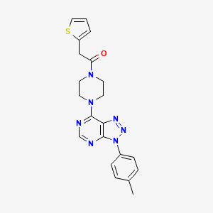 1-{4-[3-(4-methylphenyl)-3H-[1,2,3]triazolo[4,5-d]pyrimidin-7-yl]piperazin-1-yl}-2-(thiophen-2-yl)ethan-1-one