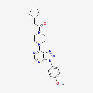 2-cyclopentyl-1-{4-[3-(4-methoxyphenyl)-3H-[1,2,3]triazolo[4,5-d]pyrimidin-7-yl]piperazin-1-yl}ethan-1-one