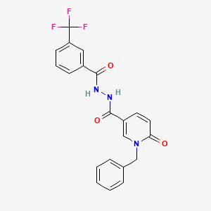 N'-(1-benzyl-6-oxo-1,6-dihydropyridine-3-carbonyl)-3-(trifluoromethyl)benzohydrazide