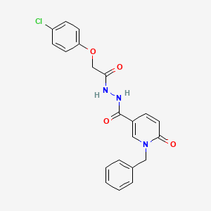 N'-(1-benzyl-6-oxo-1,6-dihydropyridine-3-carbonyl)-2-(4-chlorophenoxy)acetohydrazide