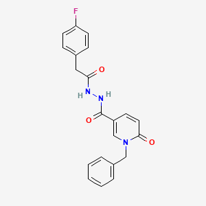 N'-(1-benzyl-6-oxo-1,6-dihydropyridine-3-carbonyl)-2-(4-fluorophenyl)acetohydrazide