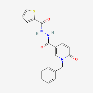 1-benzyl-6-oxo-N'-(thiophene-2-carbonyl)-1,6-dihydropyridine-3-carbohydrazide