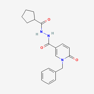 1-benzyl-N'-cyclopentanecarbonyl-6-oxo-1,6-dihydropyridine-3-carbohydrazide