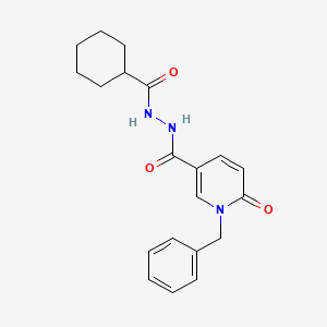 molecular formula C20H23N3O3 B6549665 N'-(1-benzyl-6-oxo-1,6-dihydropyridine-3-carbonyl)cyclohexanecarbohydrazide CAS No. 1040652-09-2